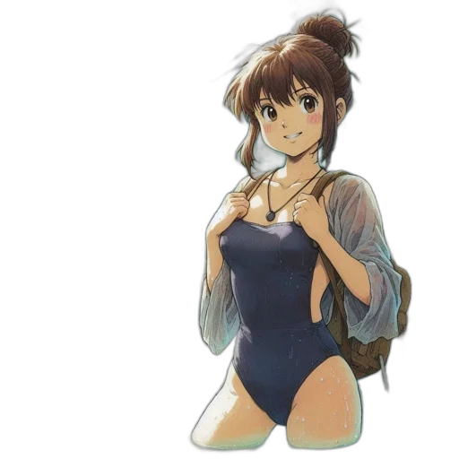 dress, jacket, weapon, anime transparent PNG cut-out