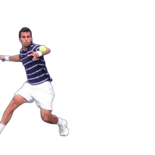 tennis, player, striped, shirt transparent PNG cut-out