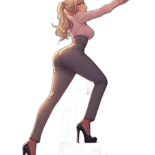 staff, dress, shoes, concept art transparent PNG cut-out