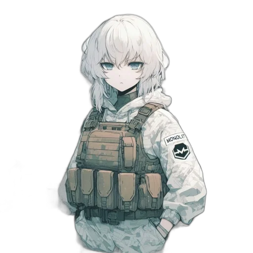 jacket, weapon, robot, face transparent PNG cut-out