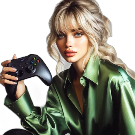 jacket, face, weapon, hair transparent PNG cut-out
