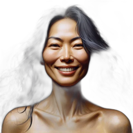 face, hair, mask, jewelry transparent PNG cut-out