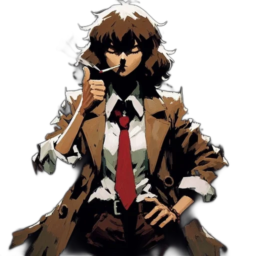 jacket, mask, staff, concept art transparent PNG cut-out