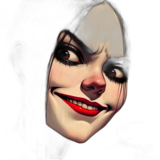 face, mask, creature, concept art transparent PNG cut-out