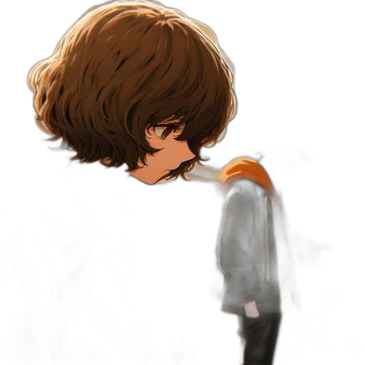 hair, face, mask, jacket transparent PNG cut-out