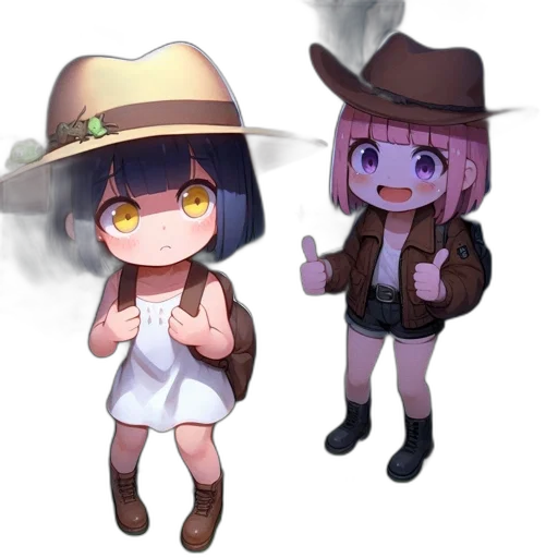 hat, staff, weapon, creature transparent PNG cut-out