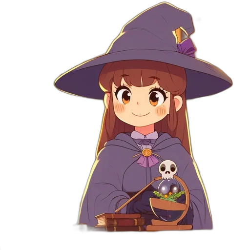 staff, hat, creature, pixel art transparent PNG cut-out