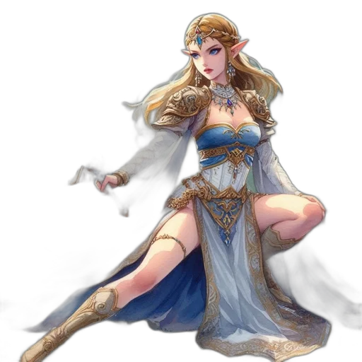 dress, sword, crown, staff transparent PNG cut-out