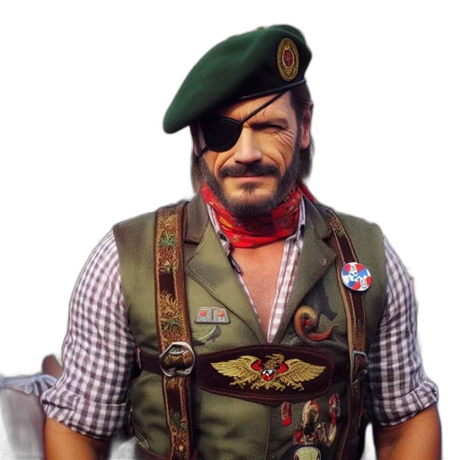 jacket, staff, face, hat transparent PNG cut-out