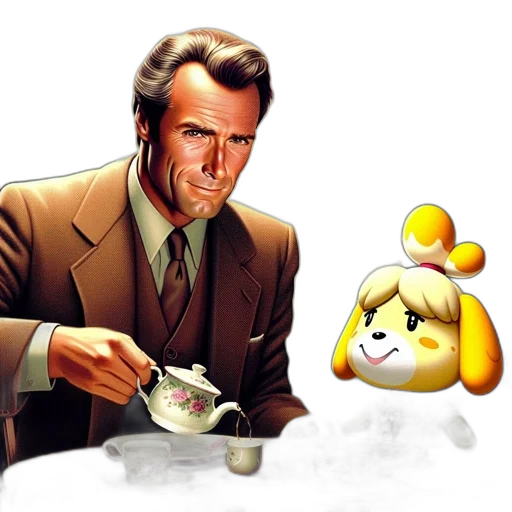 food, pixel art, concept art, vaporwave transparent PNG cut-out