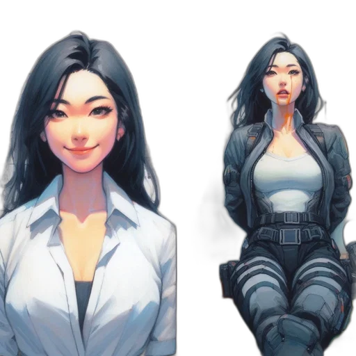 jacket, concept art, comic book art, 3d render transparent PNG cut-out