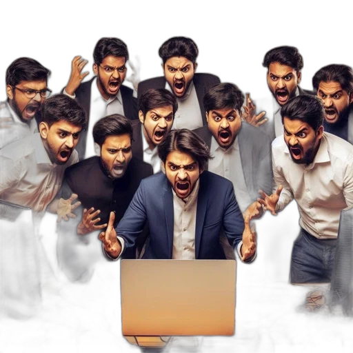 staff, intense, gathering, men transparent PNG cut-out