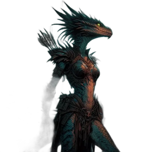 dragon, creature, dress, animal transparent PNG cut-out