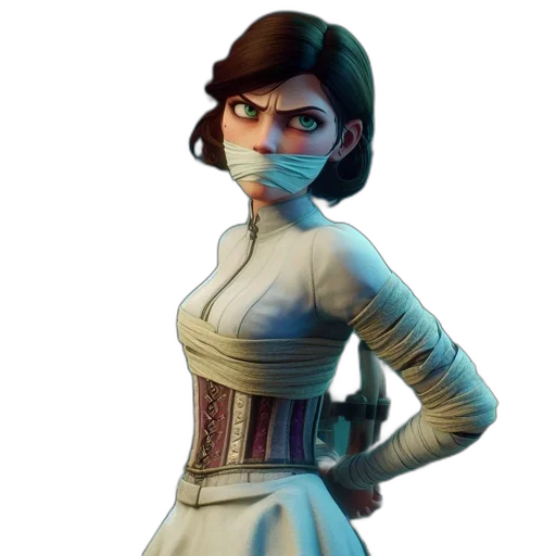dress, staff, mask, face transparent PNG cut-out