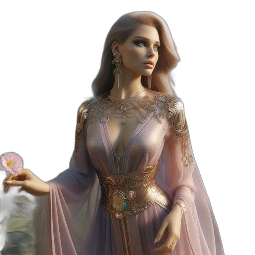 dress, jewelry, fantasy art, concept art transparent PNG cut-out