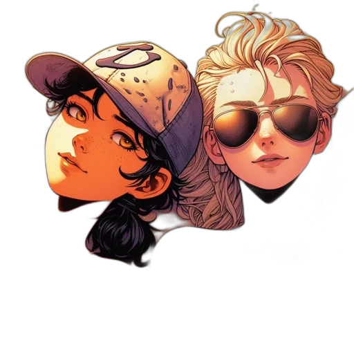 hat, comic book art, concept art, watercolor transparent PNG cut-out