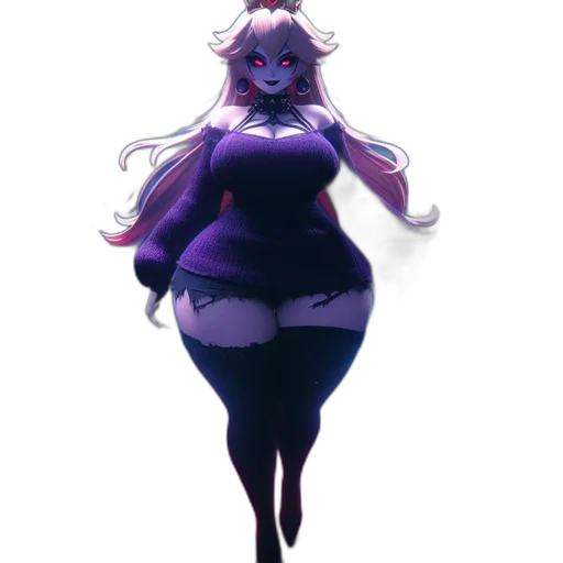 dress, creature, staff, crown transparent PNG cut-out
