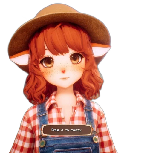 hat, 3d render, anime, fantasy art transparent PNG cut-out