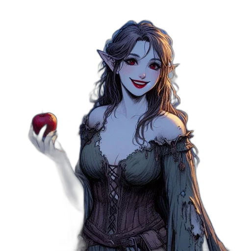 dress, staff, fantasy art, concept art transparent PNG cut-out