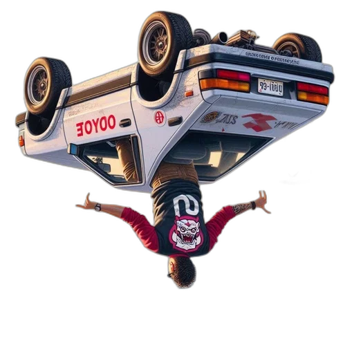 car, robot, concept art, 3d render transparent PNG cut-out