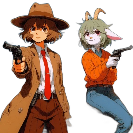 weapon, hat, animal, anime transparent PNG cut-out