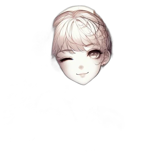 face, mask, hair, staff transparent PNG cut-out