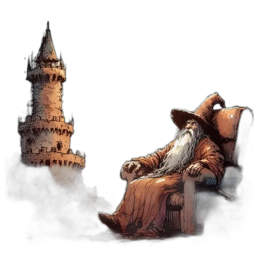crown, staff, concept art, fantasy art transparent PNG cut-out