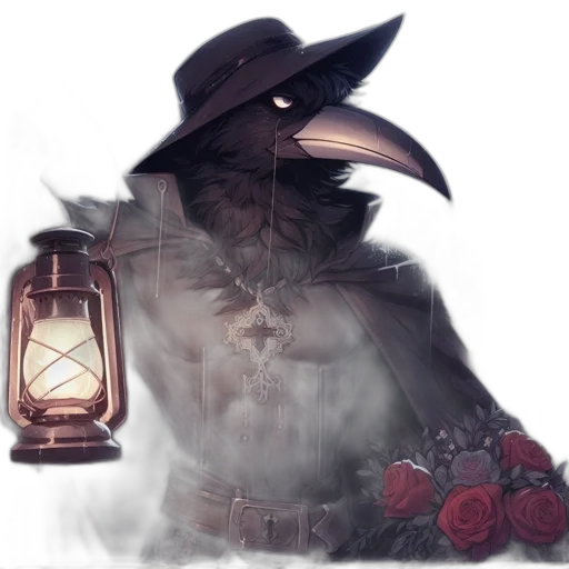 mask, hat, staff, dress transparent PNG cut-out