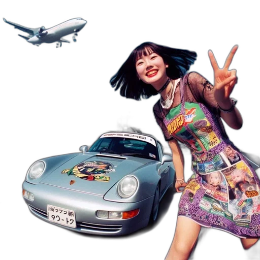 car, concept art, photorealistic, comic book art transparent PNG cut-out