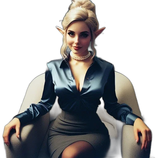 dress, staff, face, jewelry transparent PNG cut-out