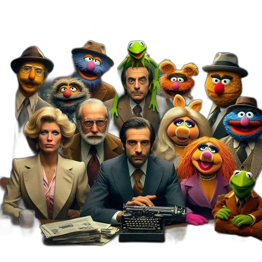 staff, concept art, muppets, people transparent PNG cut-out
