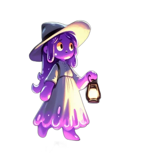 bottle, staff, dress, creature transparent PNG cut-out