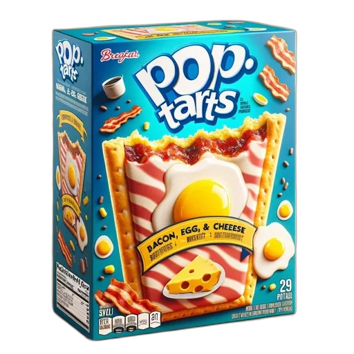 food, pop-tarts, packaging, vibrant transparent PNG cut-out