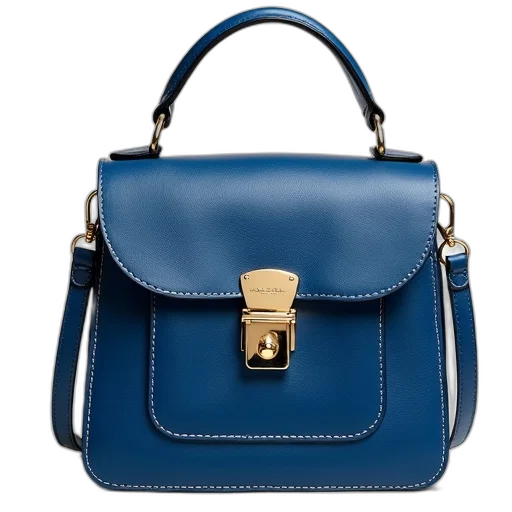 blue, woman, bag, shoulder transparent PNG cut-out