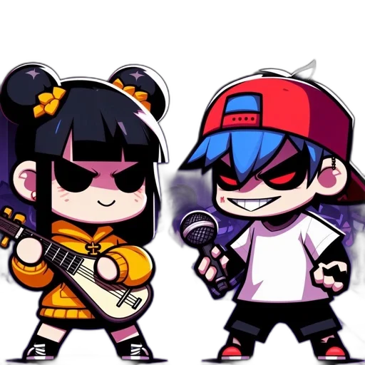 anime, concept art, cartoon, pixel art transparent PNG cut-out