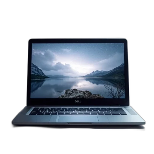 dell, laptop, computer, open transparent PNG cut-out