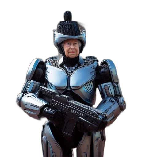 robot, weapon, concept art, 3d render transparent PNG cut-out