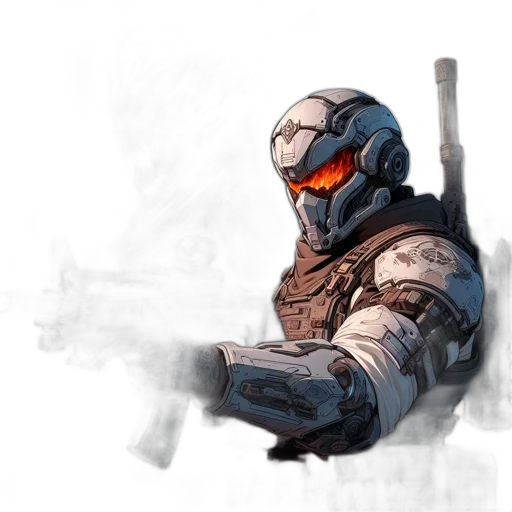 robot, weapon, mask, face transparent PNG cut-out