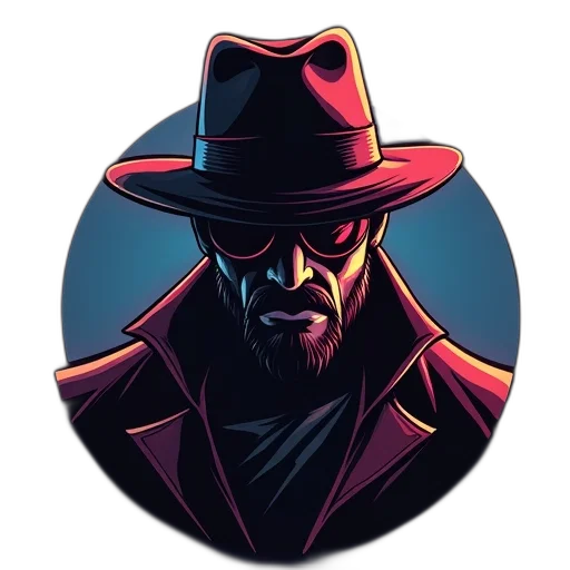 hat, jacket, comic book art, cyberpunk transparent PNG cut-out
