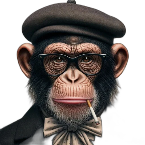 face, animal, hat, staff transparent PNG cut-out