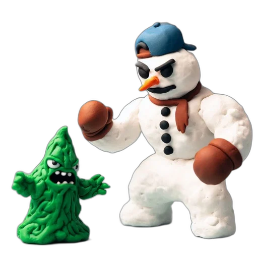 3d render, concept art, snow, two transparent PNG cut-out