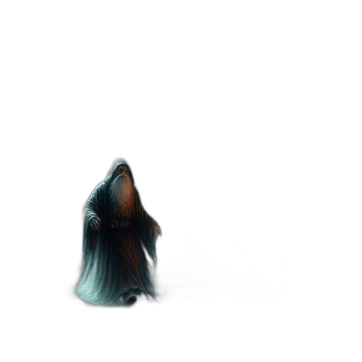 dress, hair, creature, mask transparent PNG cut-out