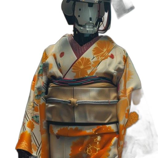 robot, mask, jacket, staff transparent PNG cut-out