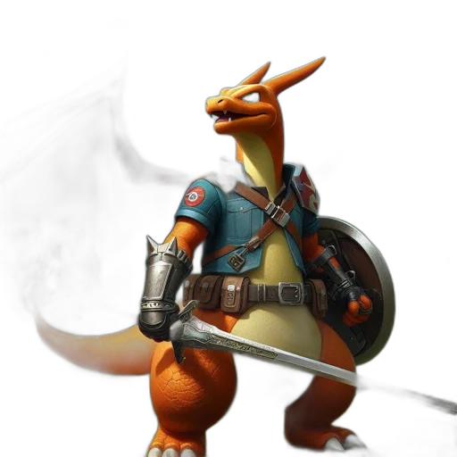 dragon, staff, sword, weapon transparent PNG cut-out