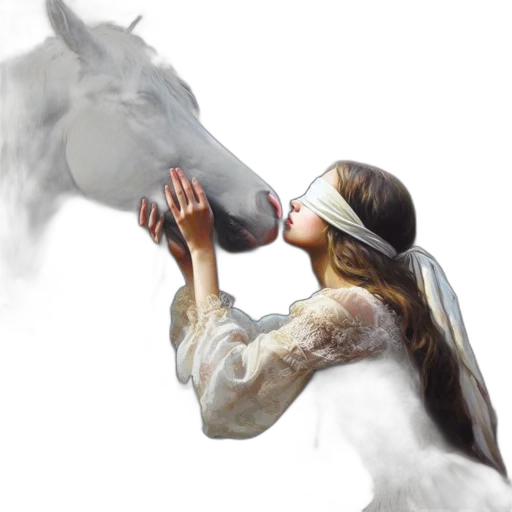 animal, photorealistic, fantasy art, oil painting transparent PNG cut-out