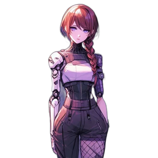 robot, dress, jacket, weapon transparent PNG cut-out