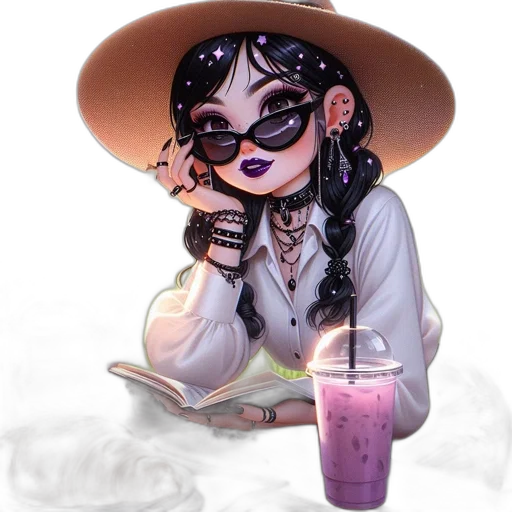 hat, staff, jewelry, fantasy art transparent PNG cut-out