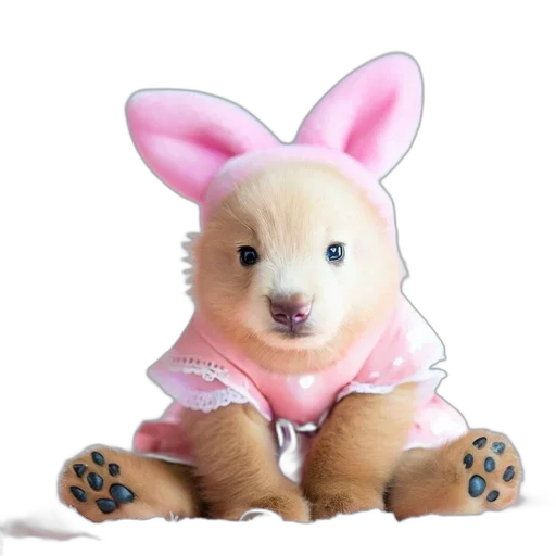 animal, creature, dress, photorealistic transparent PNG cut-out