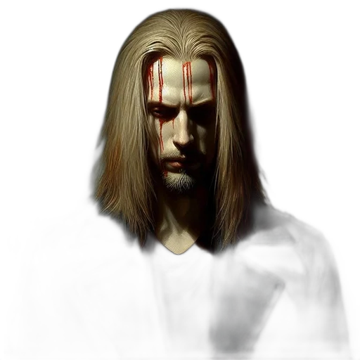 hair, face, mask, staff transparent PNG cut-out