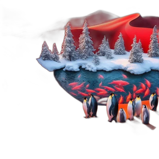 concept art, 3d render, fantasy art, snow transparent PNG cut-out